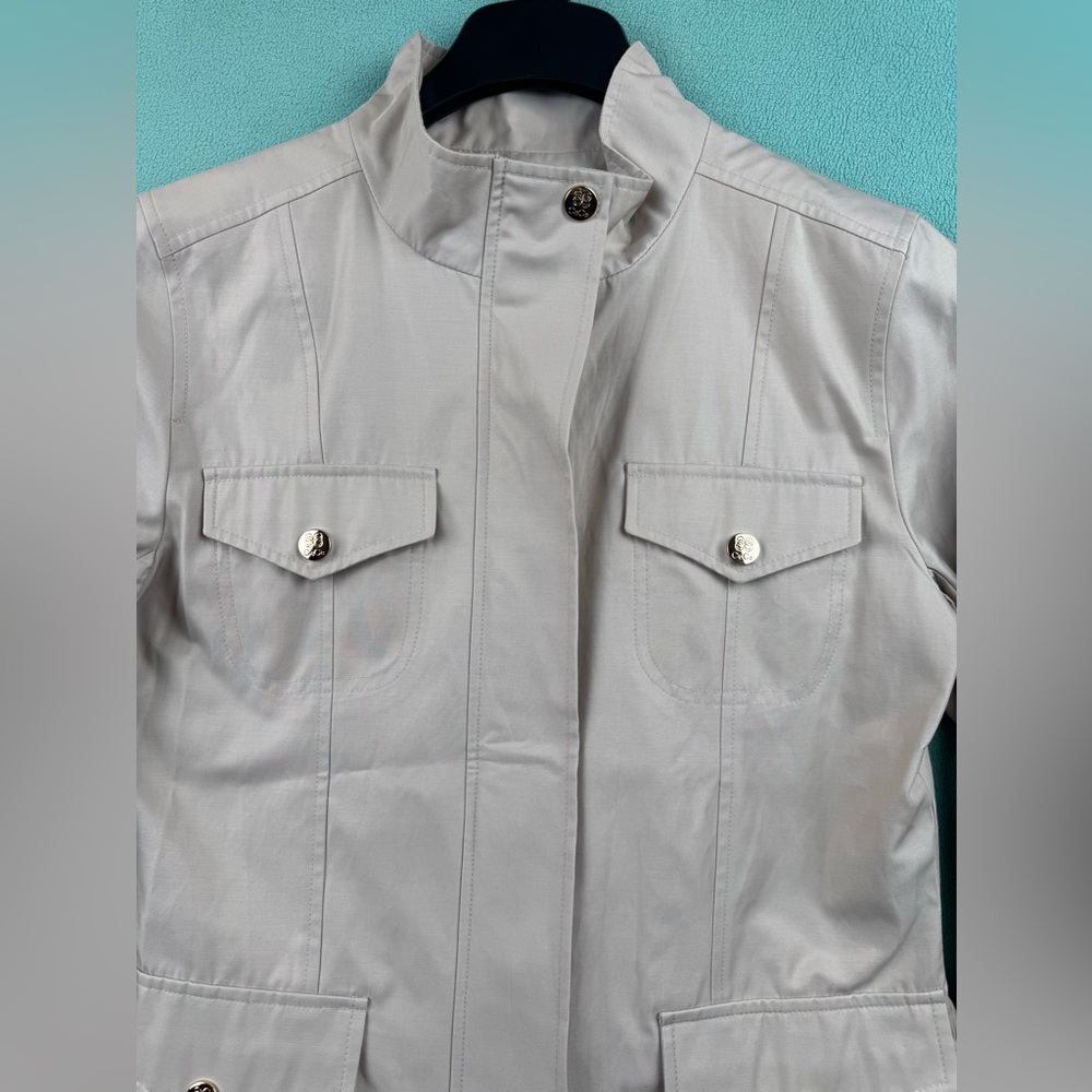 Cece Jacket Women’s M Cream Zipper & Snap Closure… - image 2